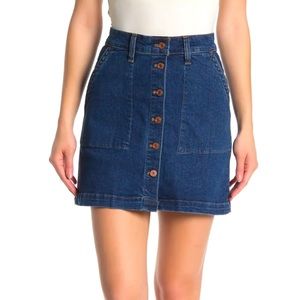 J. Crew Mercantile Front Button Denim Skirt